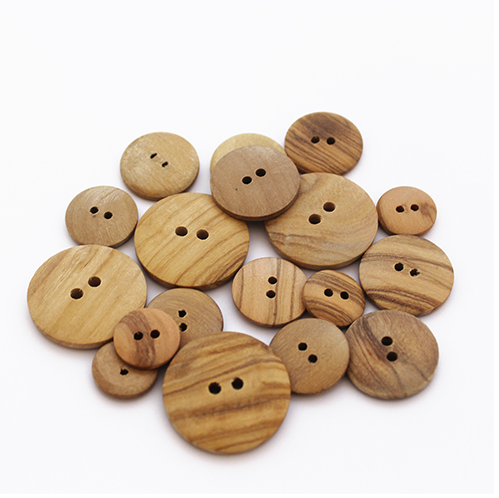 23mm Wooden Buttons - Brown