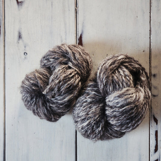 Handspun Gotland Yarn - Natural Grey - per 100m