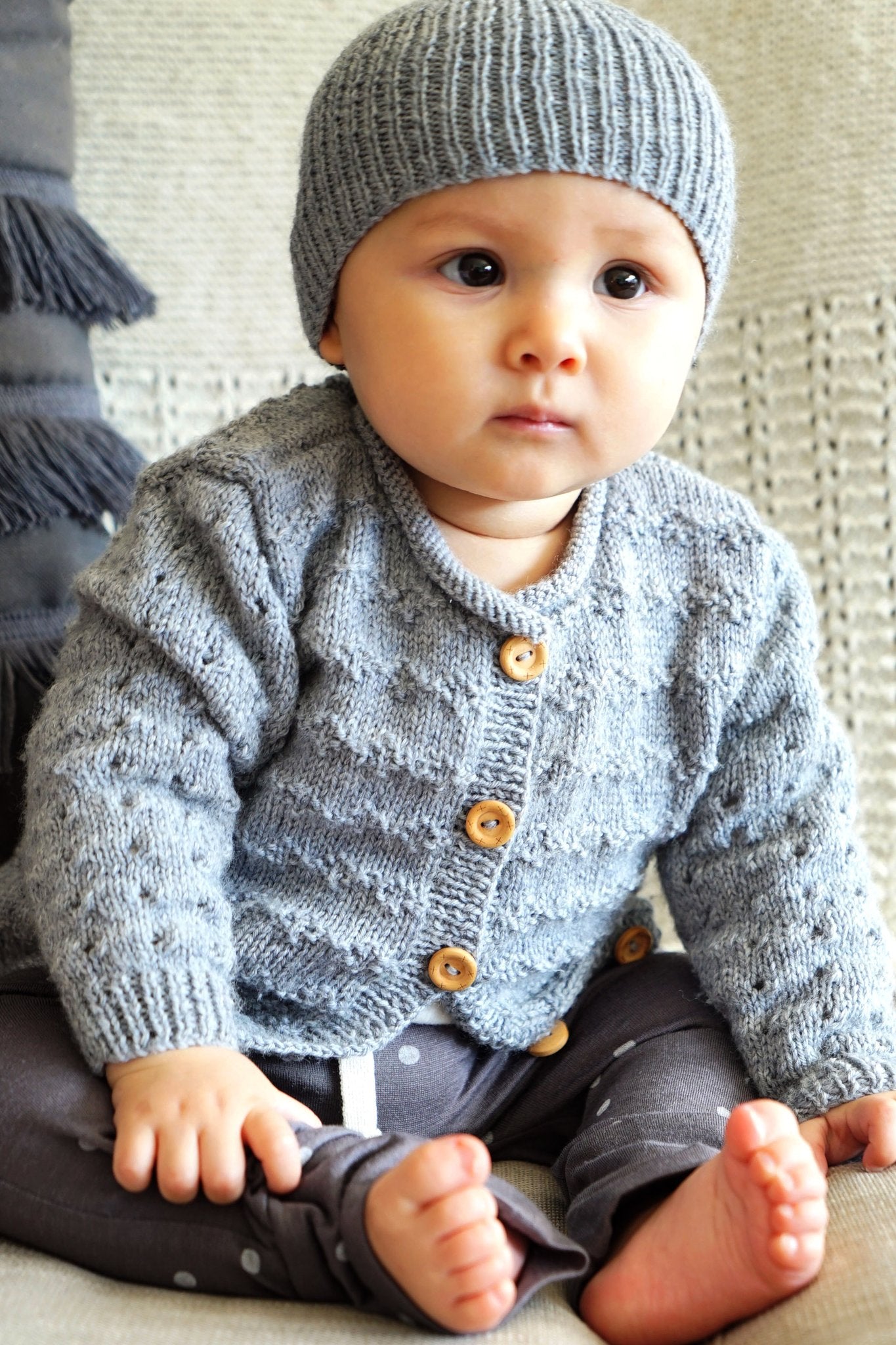 Clementina Cardi and Hat Knit Pattern – Needle & Hook